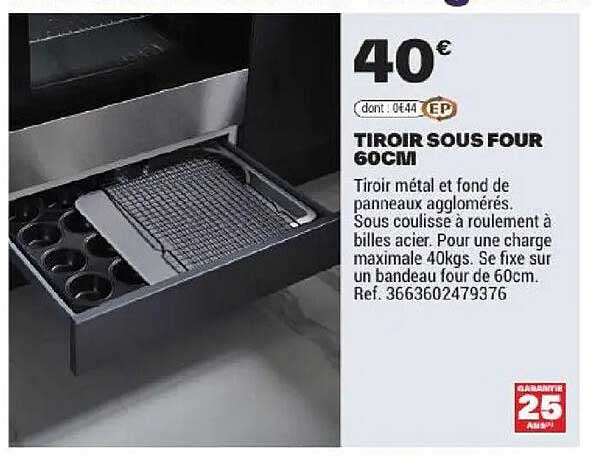 TIROIR SOUS FOUR 60CM