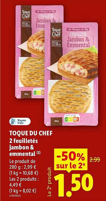 TOQUE DU CHEF 2 feuilletés jambon & emmental (2)