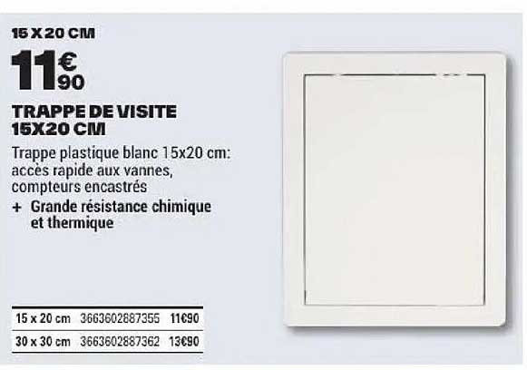 TRAPPE DE VISITE 15X20 CM