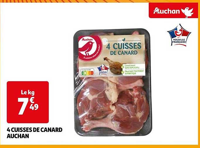 4 CUISSES DE CANARD AUCHAN
