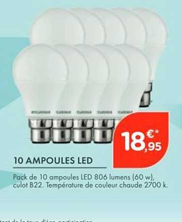 10 AMPOULES LED