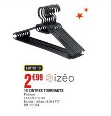 10 CINTRES TOURNANTS