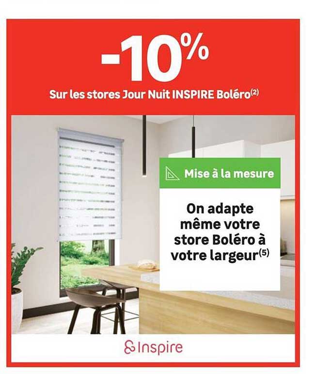 -10% Sur les stores Jour Nuit INSPIRE Boléro