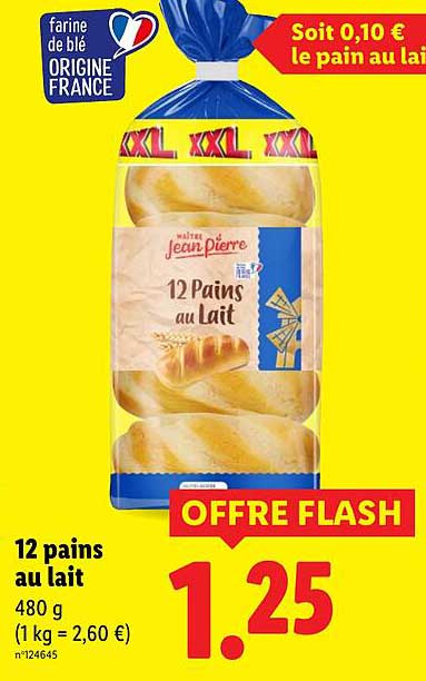 12 pains au lait