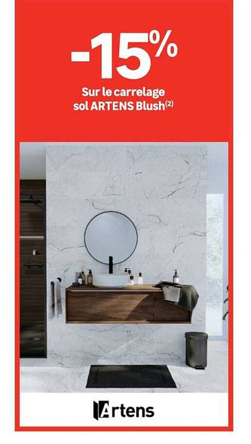 -15% Sur le carrelage sol ARTENS Blush