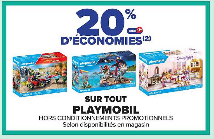 20 % D'ÉCONOMIES SUR TOUT PLAYMOBIL