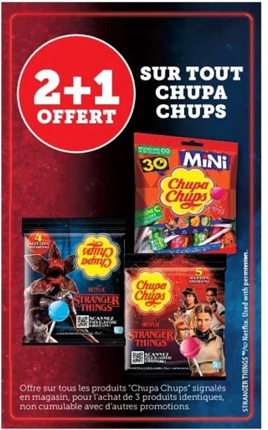 2+1 OFFERT SUR TOUT CHUPA CHUPS