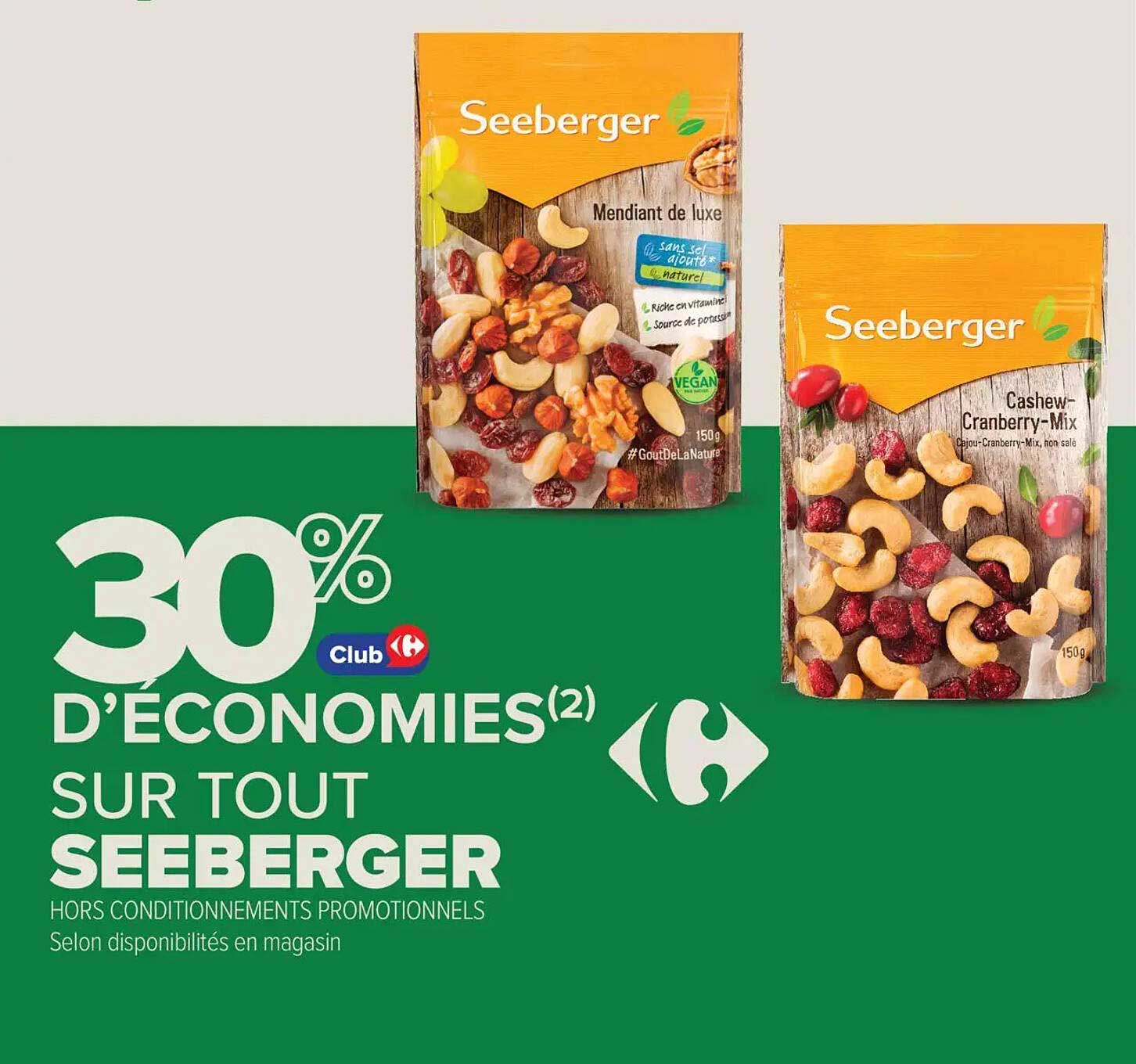 30% d’économies sur tout Seeberger