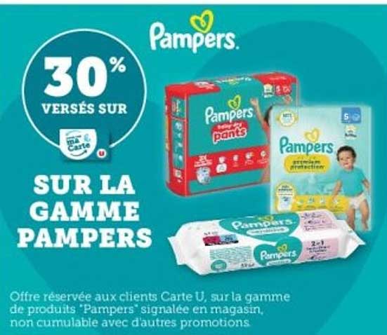 30% VERSÉS SUR LA GAMME PAMPERS