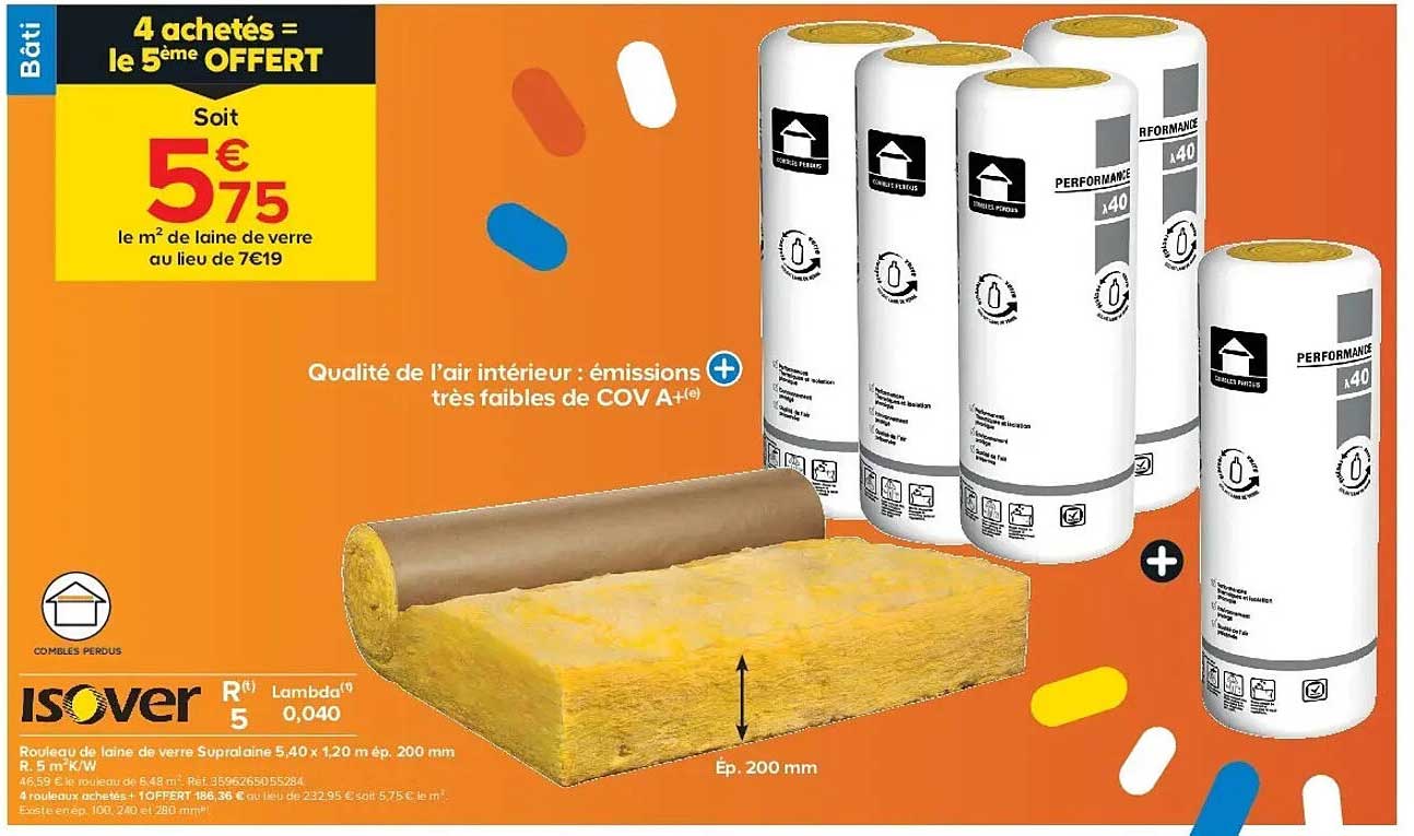 4 achetés = le 5ème OFFERT
