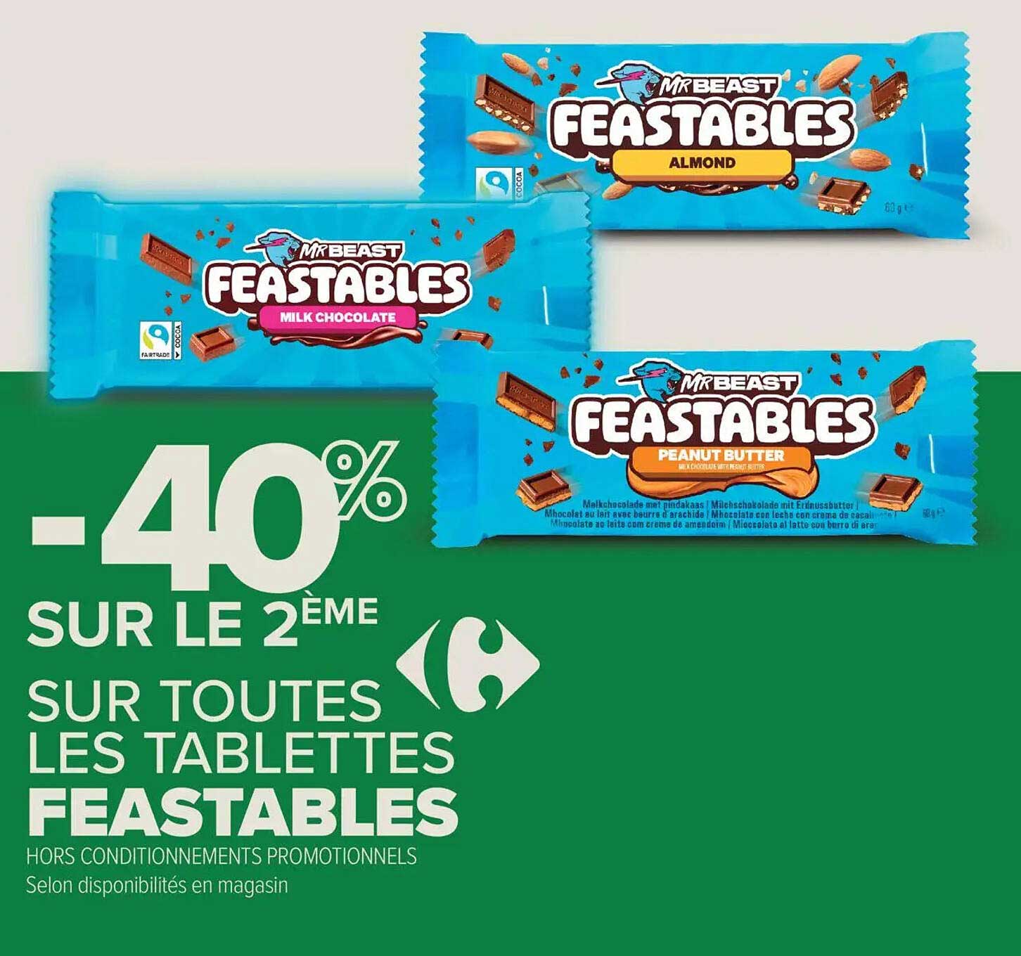 -40% SUR LE 2ème SUR TOUTES LES TABLETTES FEASTABLES
