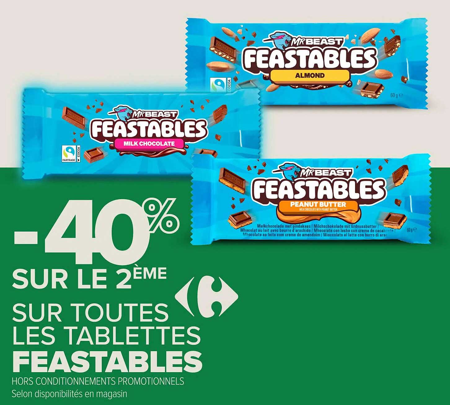 -40% SUR LE 2ÈME SUR TOUTES LES TABLETTES FEASTABLES