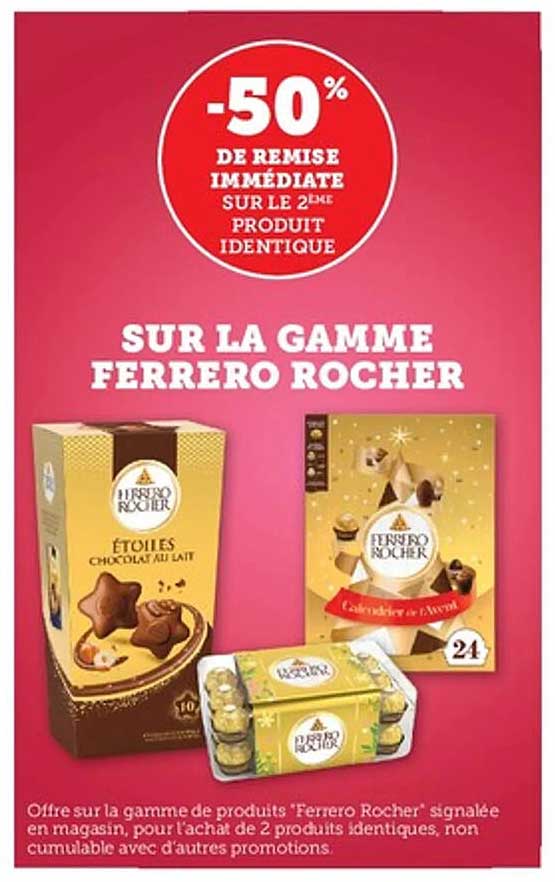 -50% de remise immédiate sur le 2ème produit identique