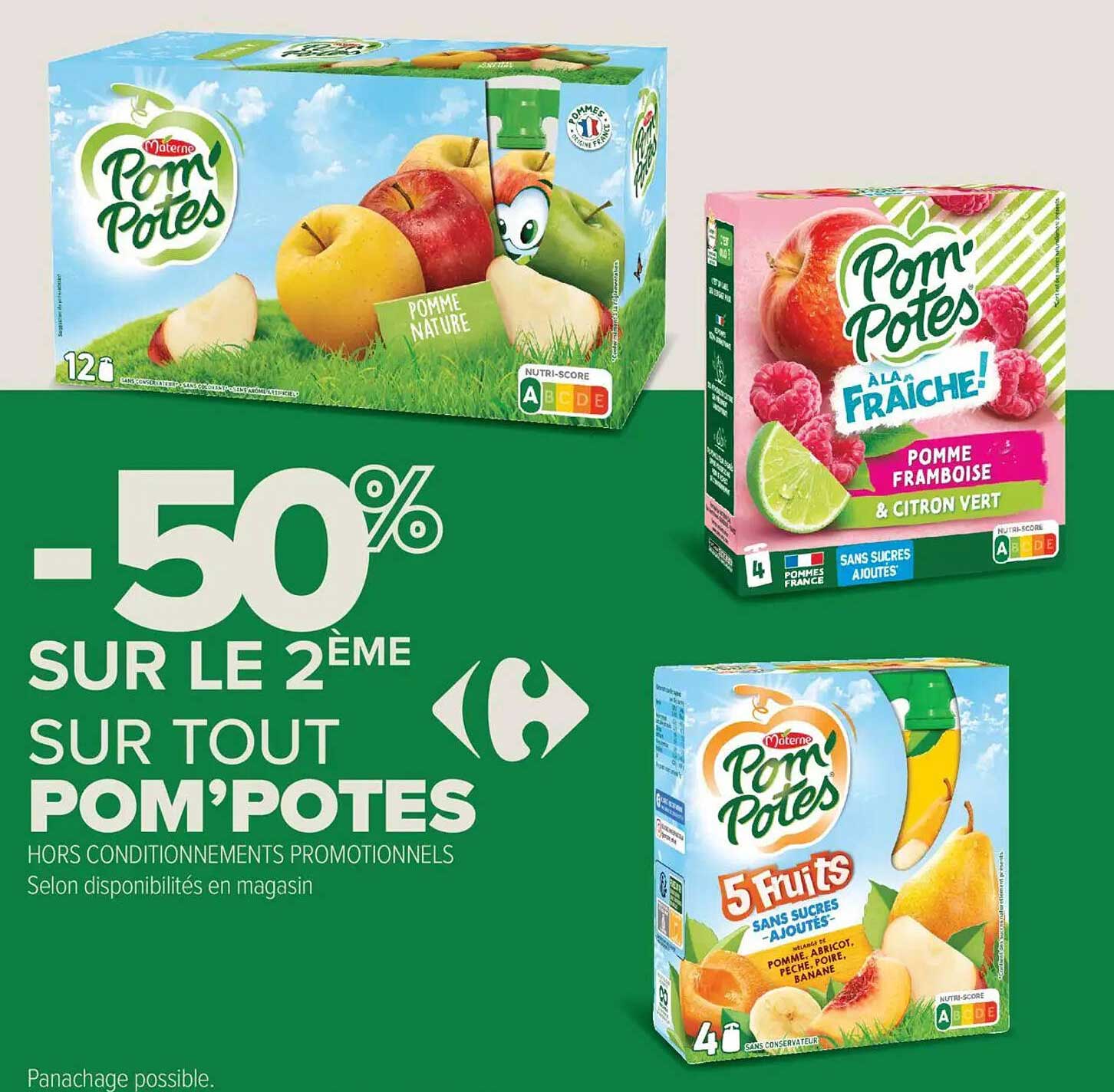50% SUR LE 2ÈME SUR TOUT POM'POTES