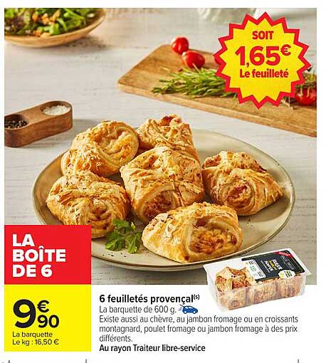 6 feuilletés provençaux