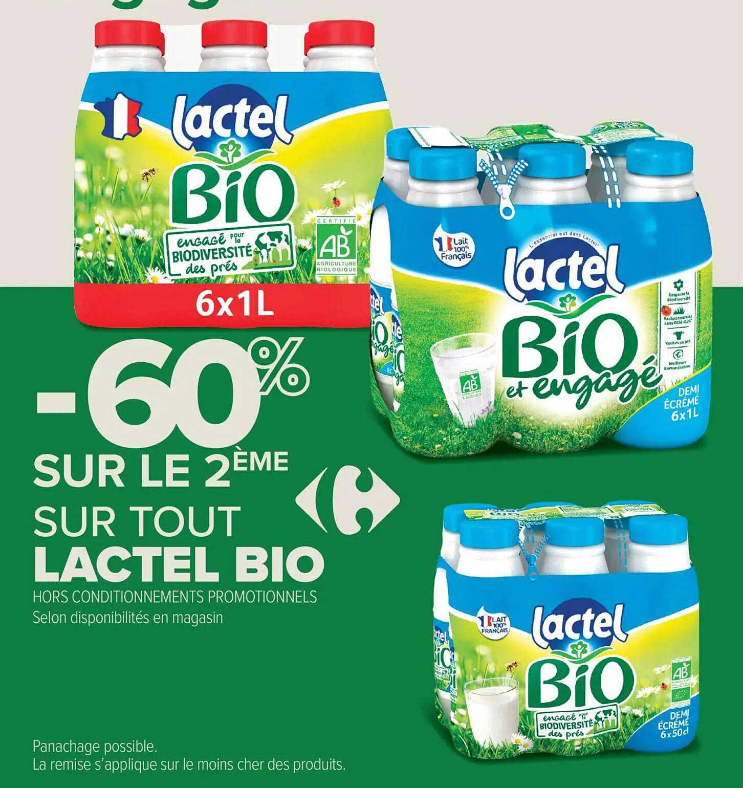 -60% SUR LE 2ÈME SUR TOUT LACTEL BIO