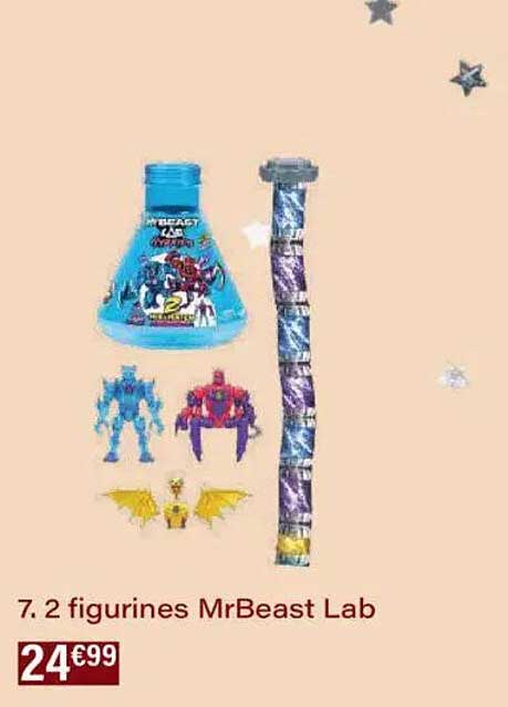 7. 2 figurines MrBeast Lab