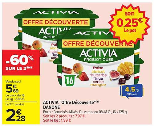 ACTIVIA "Offre Découverte"(™) DANONE
