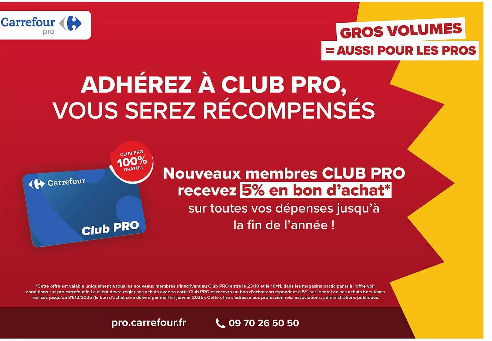 ADHÉREZ À CLUB PRO, VOUS SEREZ RÉCOMPENSÉS