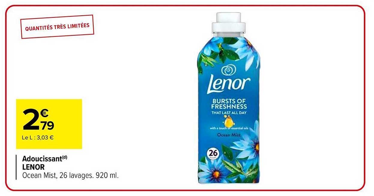 Adoucissant Lenor Ocean Mist 920 ml