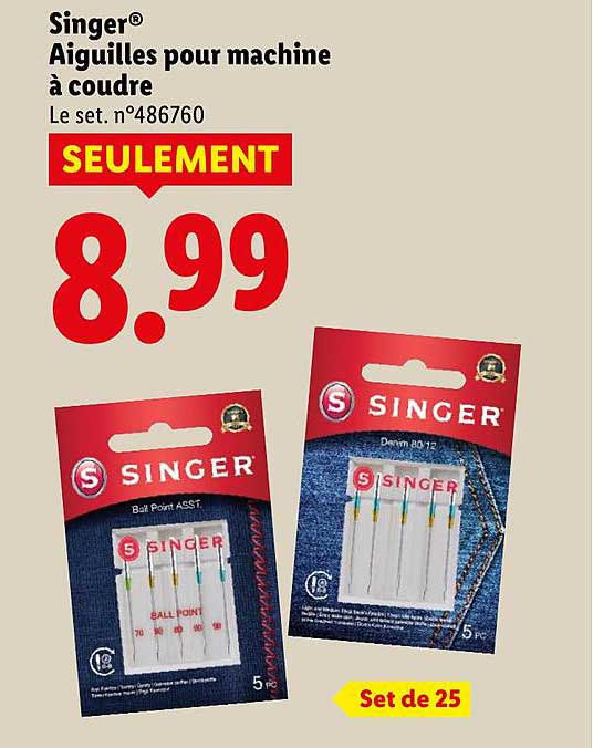 Aiguilles pour machine à coudre