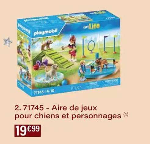 Aire de jeux pour chiens et personnages