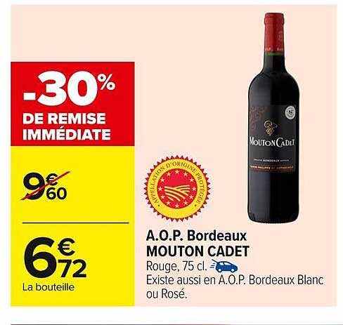 A.O.P. Bordeaux MOUTON CADET