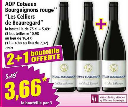 AOP Coteaux Bourguignons rouge** "Les Celliers de Beauregard"
