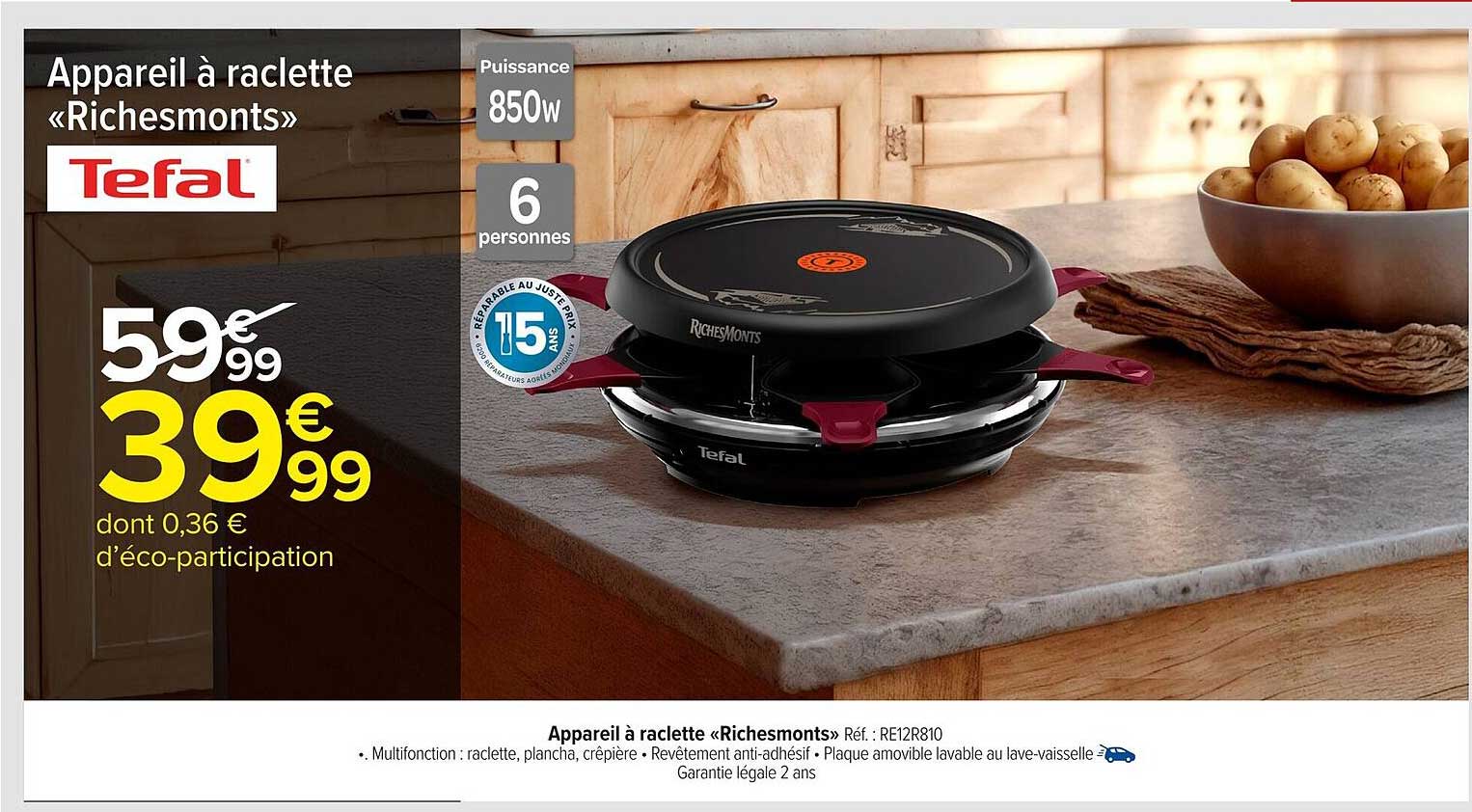 Appareil à raclette «Richesmonts»