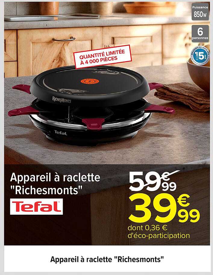 Appareil à raclette "Richesmonts"