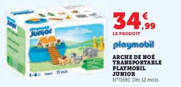 ARCHE DE NOÉ TRANSPORTABLE PLAYMOBIL JUNIOR