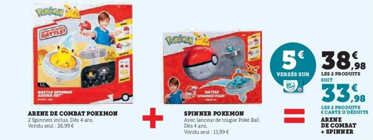ARÈNE DE COMBAT POKEMON + SPINNER POKEMON
