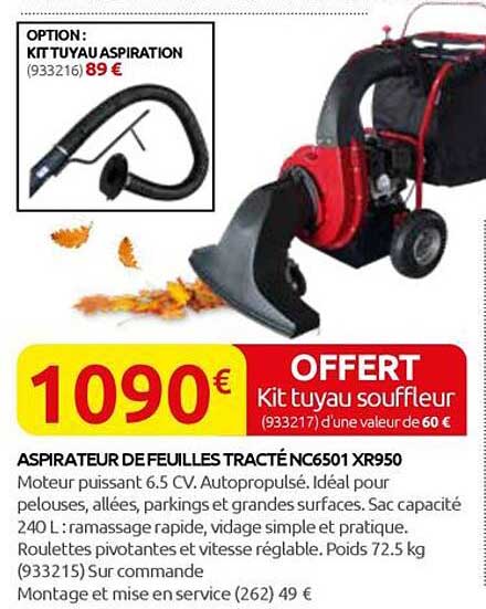 ASPIRATEUR DE FEUILLES TRACTÉ NC6501 XR950
