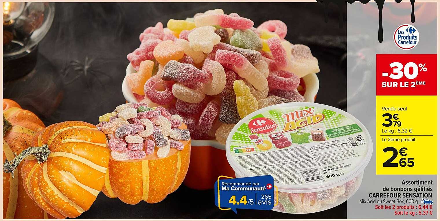 Assortiment de bonbons gélifiés CARREFOUR SENSATION