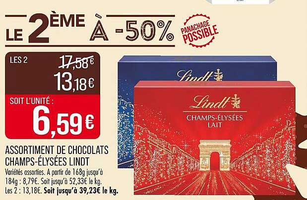 ASSORTIMENT DE CHOCOLATS CHAMPS-ÉLYSÉES LINDT