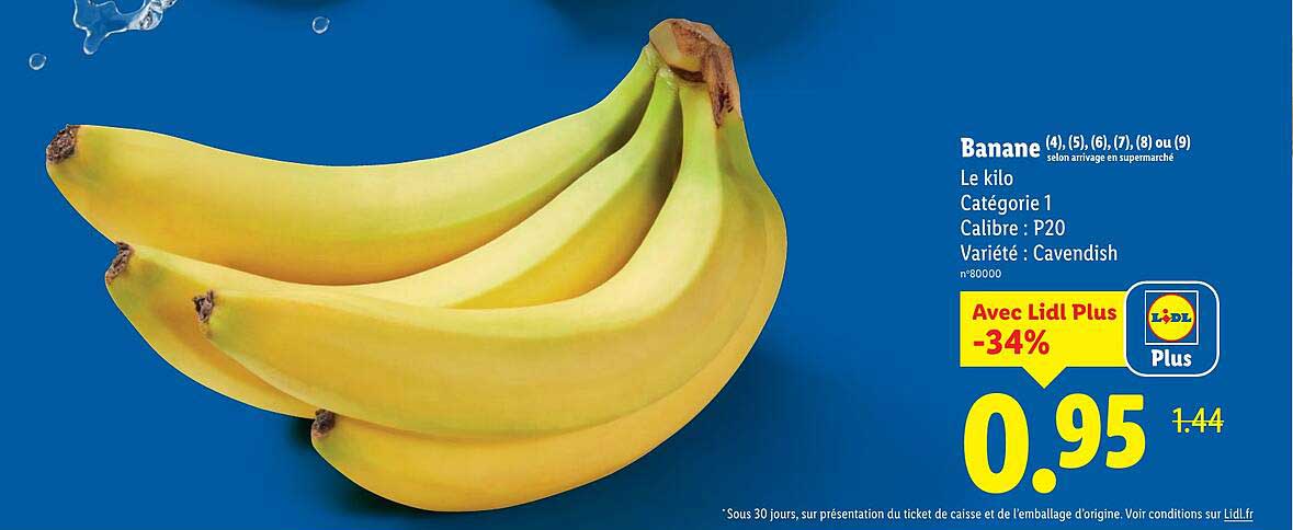 Banane (4), (5), (6), (7), (8) ou (9)