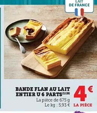 BANDE FLAN AU LAIT ENTIER U 6 PARTS