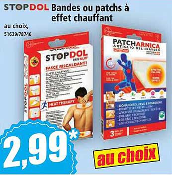 Bandes ou patchs à effet chauffant