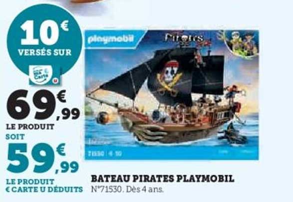 BATEAU PIRATES PLAYMOBIL N°71530. Dès 4 ans.