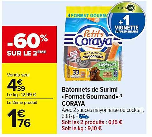 Bâtonnets de Surimi « Format Gourmand »