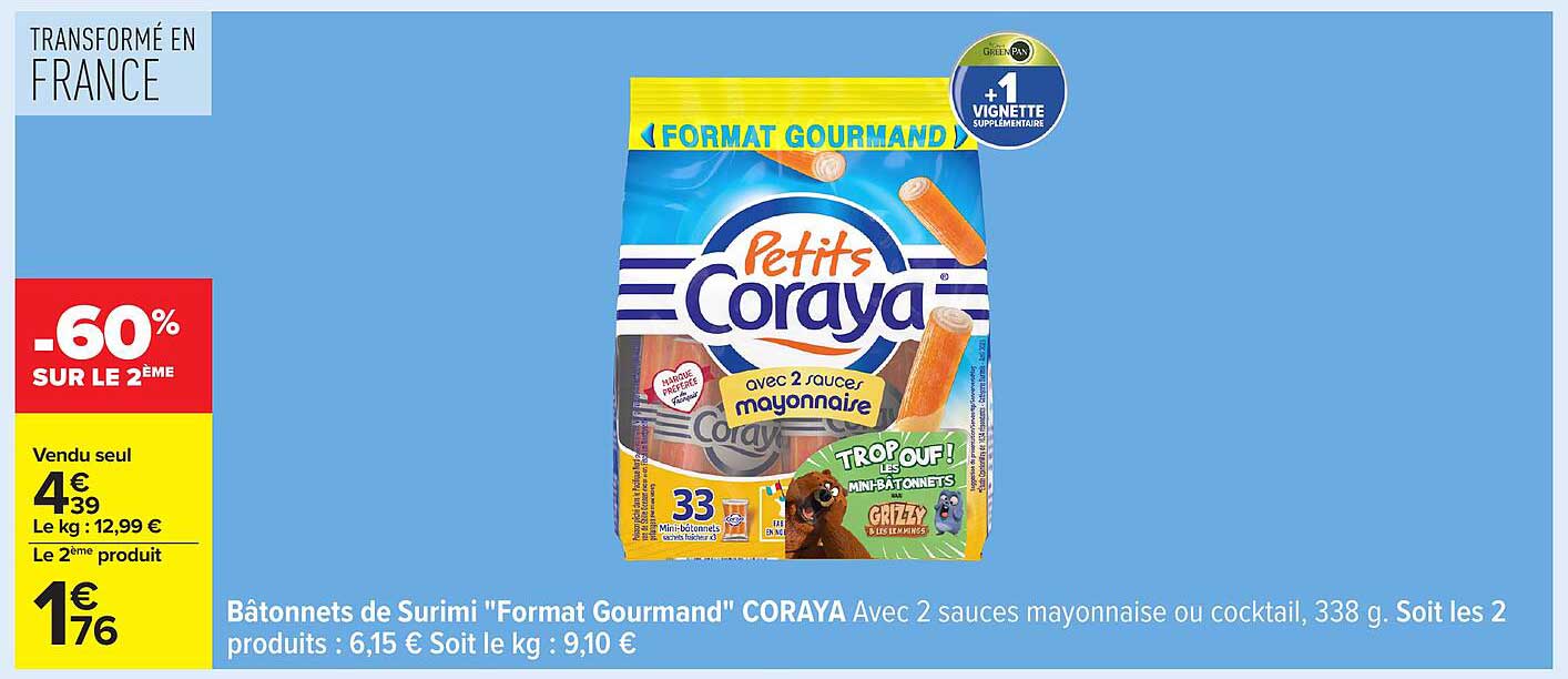 Bâtonnets de Surimi "Format Gourmand" CORAYA