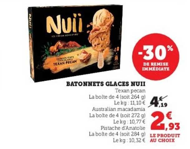 Batonnets Glaces Nuii