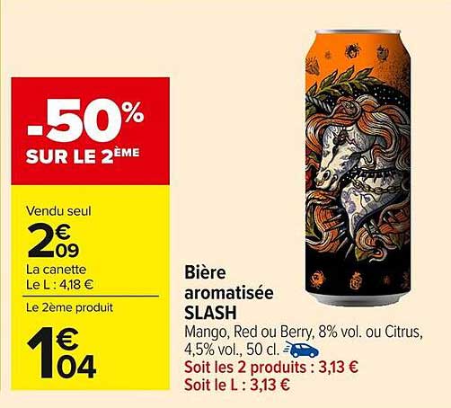 Bière aromatisée SLASH
