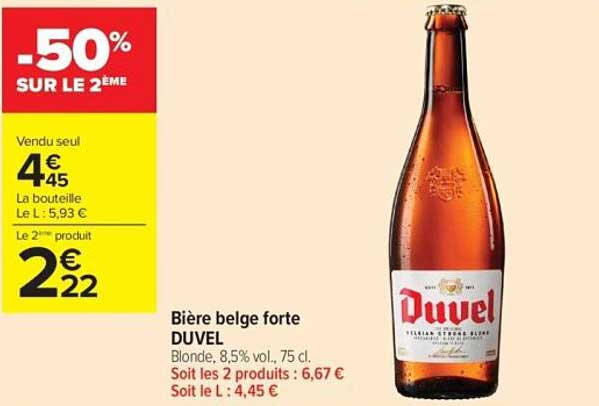Bière belge forte DUVEL