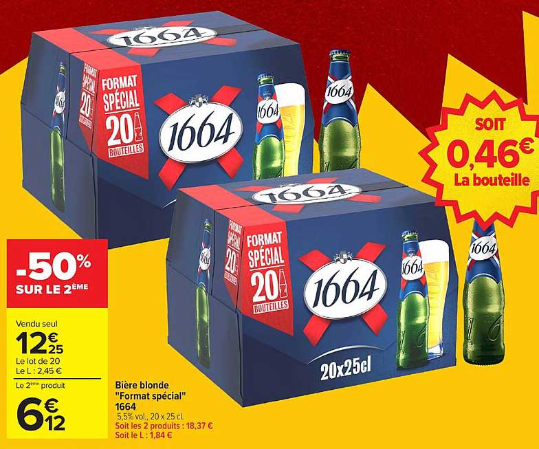 Bière blonde "Format spécial" 1664