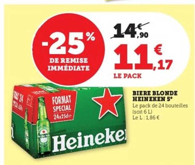 BIERE BLONDE HEINEKEN 5'
