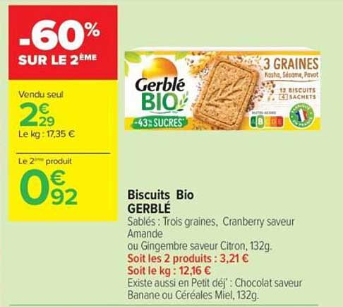 Biscuits Bio GERBLÉ