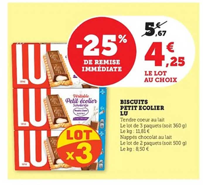 BISCUITS PETIT ECOLIER LU