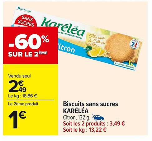 Biscuits sans sucres KARÉLÉA