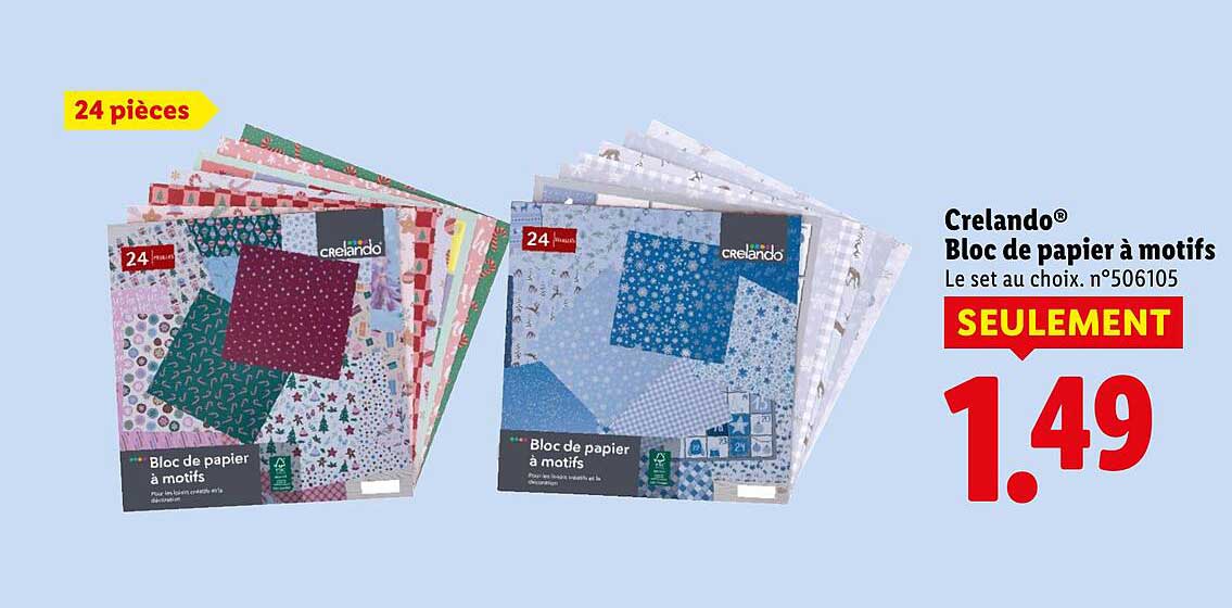 Bloc de papier à motifs